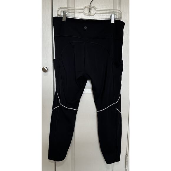ATHLETA Black Reflective Tailwind 7/8 Tight Size‎ Large - Picture 9 of 14